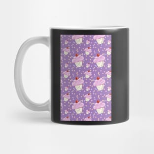 Purple Cupcake pattern Mug